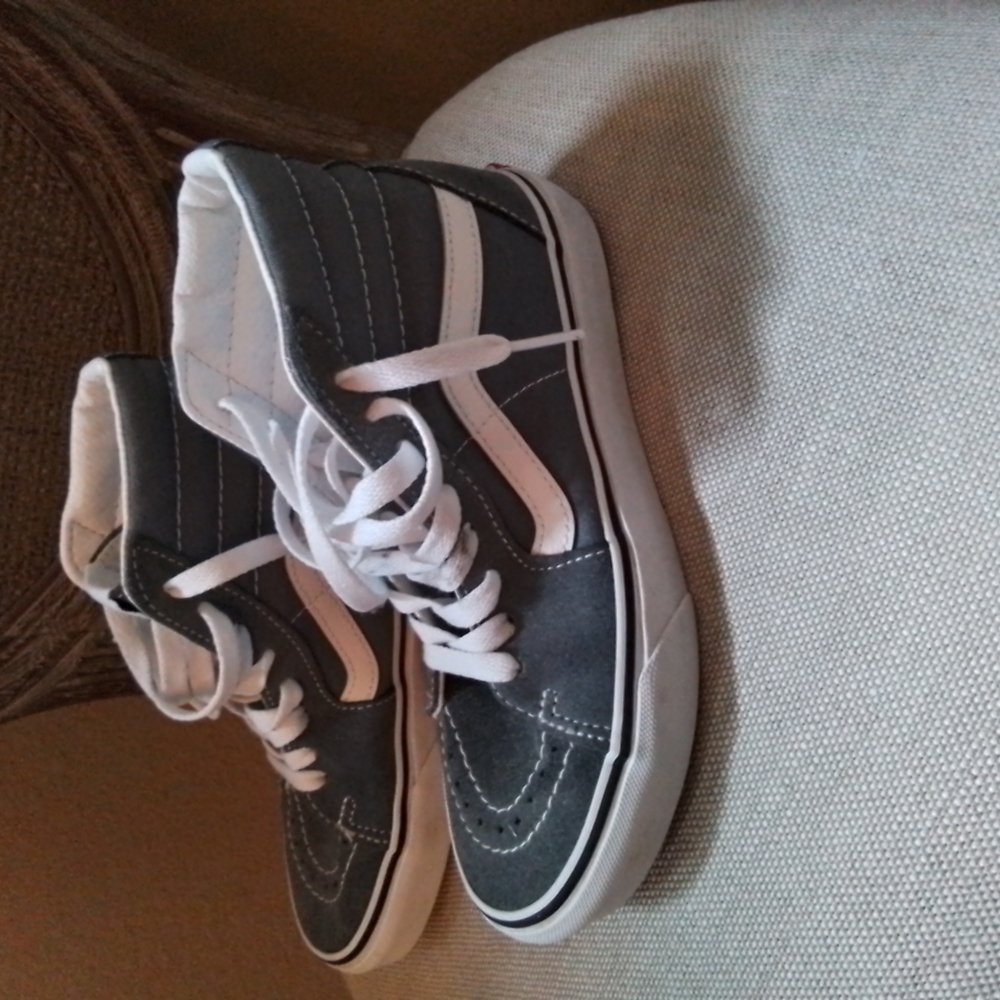 Vans Men's High-Top Sneakers - Gray and White